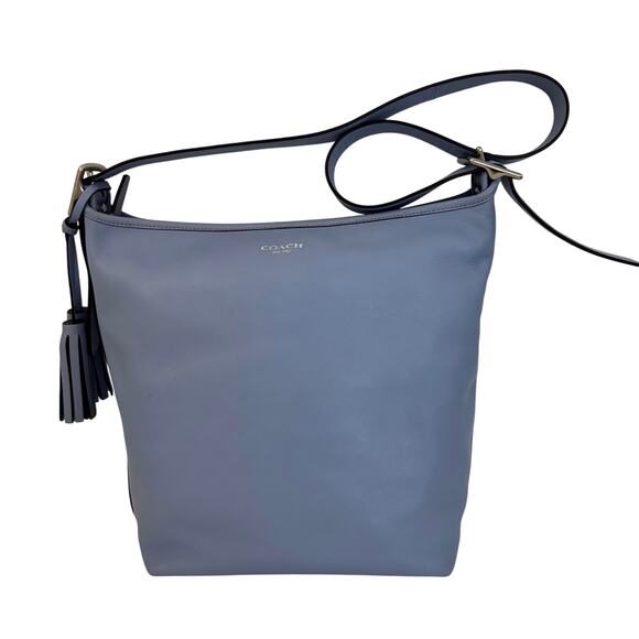 Coach Legacy Leather Duffle Shoulder Crossbody Hobo Light Blue 19889 - Picture 1 of 12